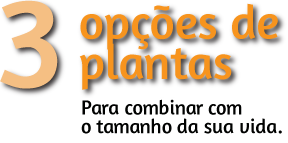 3 opções de planta